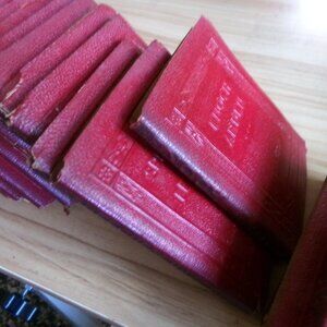 27 antique little leather books.by Robert burns poem books.